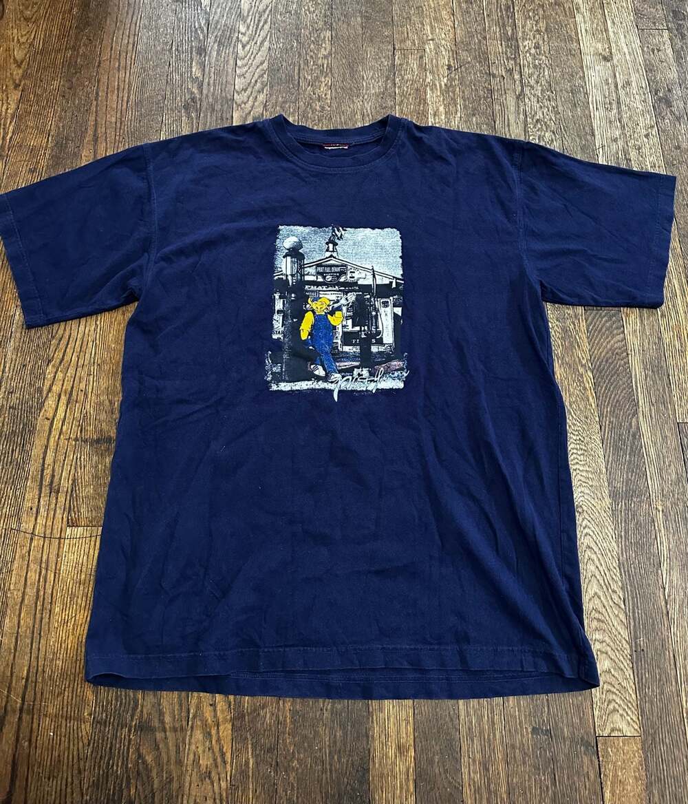 Vintage Phat Farm Graphic T-Shirt Navy Blue Size XL